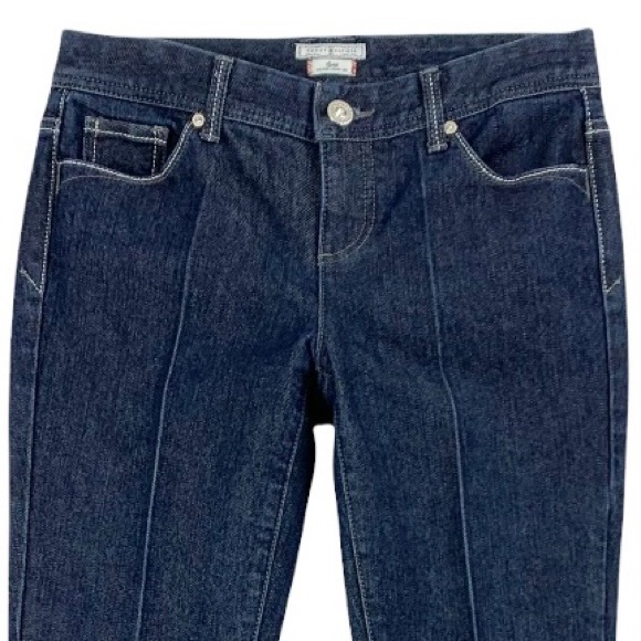 Tommy Hilfiger Spirit MidRise Skinny Leg Dark Wash Stretch Denim Jeans w/ Crest - Picture 7 of 16